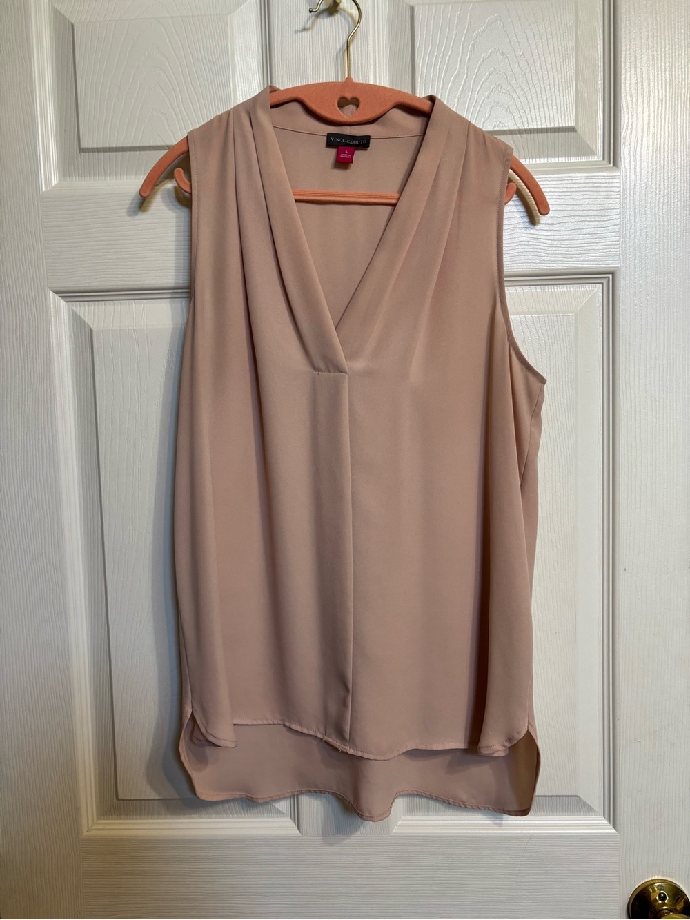 Vince Camuto Sleeveless V-Neck Camisole in Blush Pink